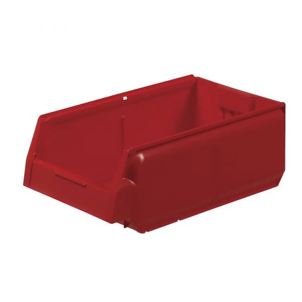 Kaiser+Kraft Caixa de Armazenagem à Vista em Polipropileno, Cxlxa 400 X 230 X 150 mm, Embalagem de 12 Unid., Vermelho Vermelho Fogo, Semelhante à Ral 3000