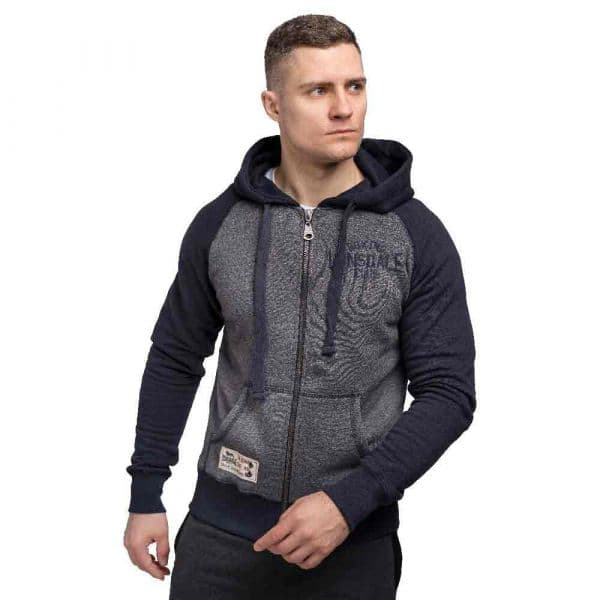 Lonsdale Slough Full Zip Sweatshirt Cinzento 3XL Homem