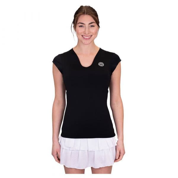 Bidi Badu Crew V-neck Short Sleeve T-shirt Preto XS Mulher