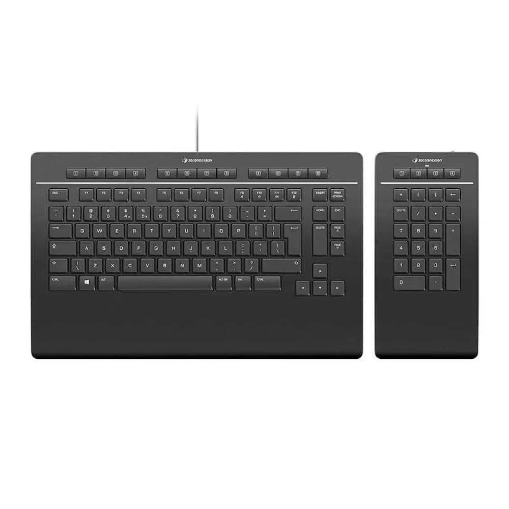 Teclado 3DConnexion Keyboard Pro Sem Fios Alemão Black