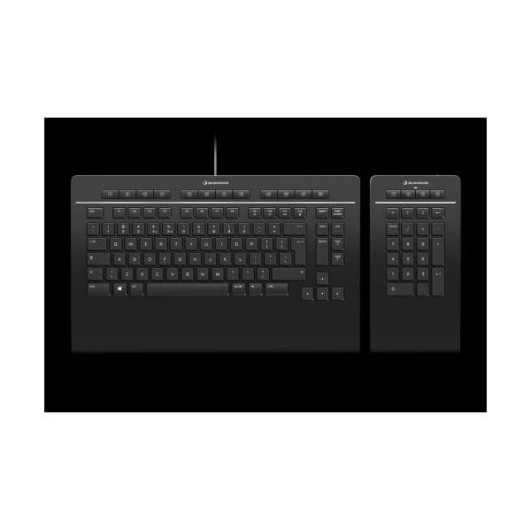 Teclado 3DConnexion Keyboard Pro Sem Fios Alemão Black