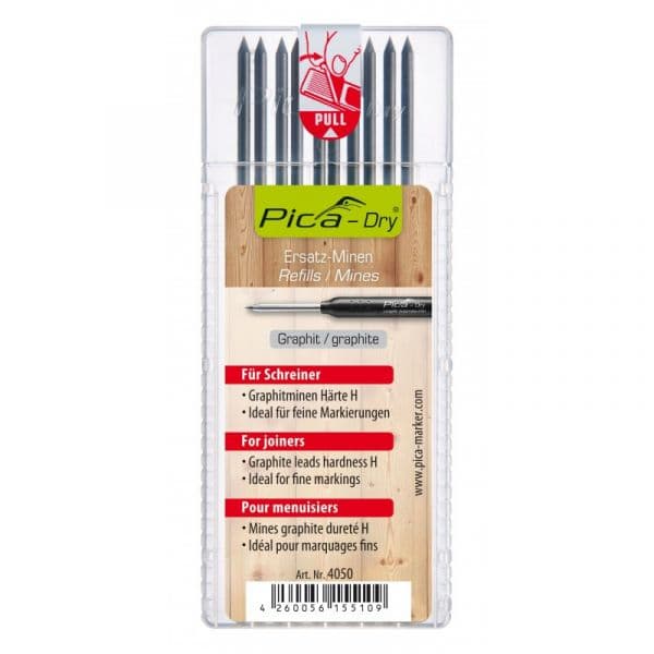 Pica Minas de Grafito H para Marcador Dry Contenido Estuche de 10 Minas