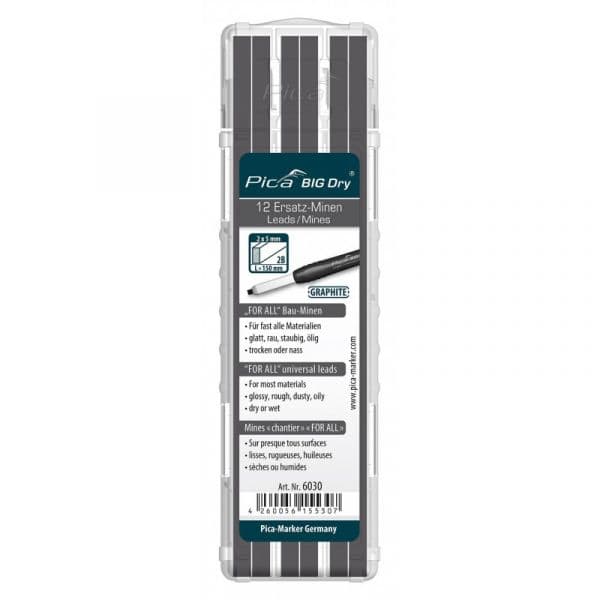 Pica Minas Universales de Grafito for All Big Dry Contenido Estuche 12 Minas