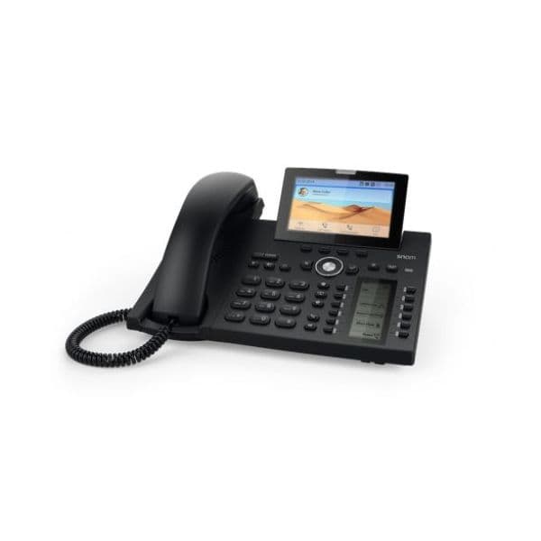 Snom Telefone Ip D385 Preto Bluetooth, Poe Voip (sip) com Fios Mão