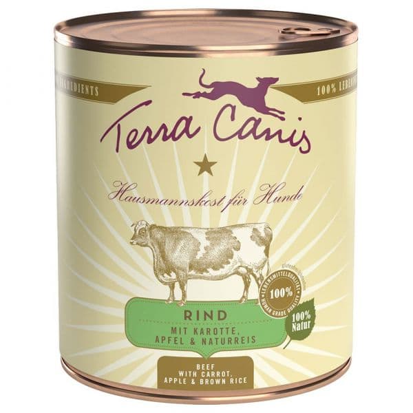 Ração Húmida Terra Canis Classic Vaca com Cenoura, Maçã e Arroz Integral 400 gr