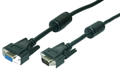 Logilink CV0004 Cabo VGA Macho para VGA Fêmea HD DB15 Extensor 1.8m Branco