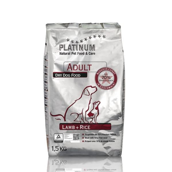 Platinum Natural Adult Lamb & Rice 1,5Kg