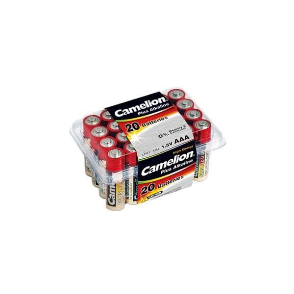 Camelion Pilha Alcalina Plus AAA/LR03 1.5V - 20 Unidades