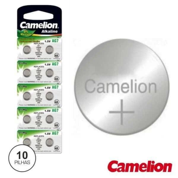 Pilha Bot?o AG7 / LR57 1.5V 34MA 10X Blister CAMELION