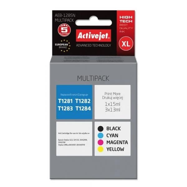 Tinteiros Epson T1285 C13T12854010 Multipack Compatíveis