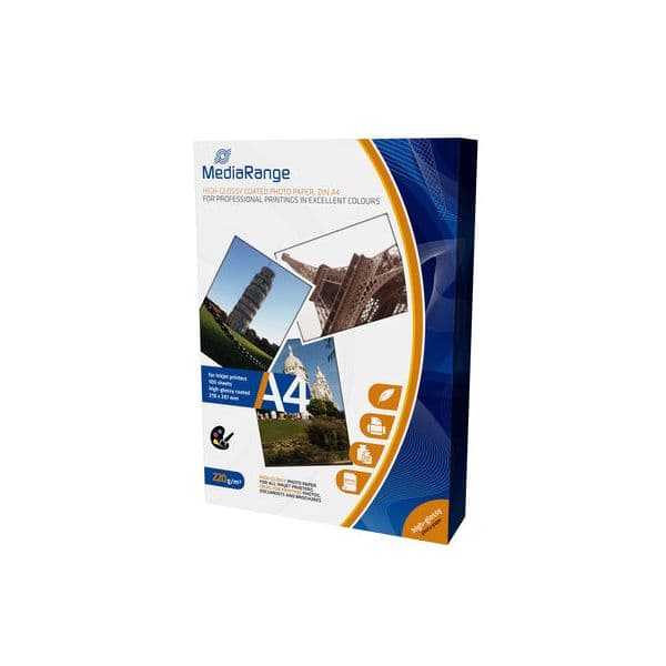 MediaRange Papel Fotográfico A4 Face Dupla 140g Mate 100 un. - MRINK111