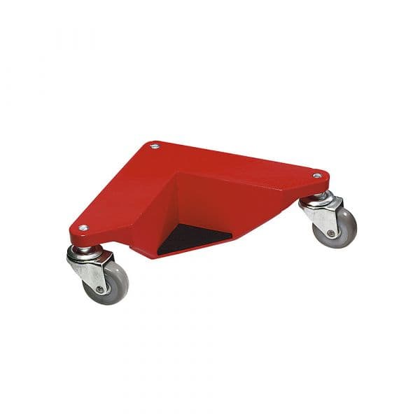 Kaiser+kraft Transportador Rodas Fornecido em Mala de Plástico Prática, em Alumínio, para Cargas sem Pernas, 100 Kg Por Unid., Ue 4 Unid. Vermelho de Sinalização