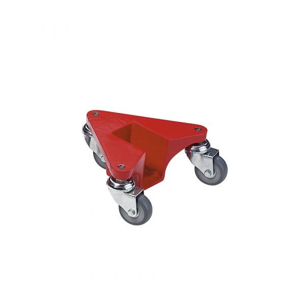 Kaiser+kraft Transportador Rodas Fornecido em Mala de Plástico Prática, em Alumínio, para Cargas Pernas, 100 Kg Por Unid., Ue 4 Unid. Vermelho de Sinalização