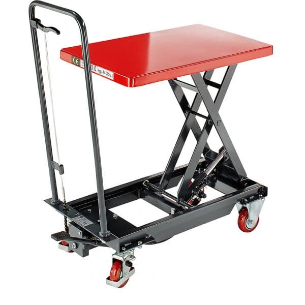 Eurokraft Carro Plataforma de Elevação, Amplitude de Elevação 265 - 755 mm, 200 Kg Cinzento Basalto Ral 7012 - M1326021-480565
