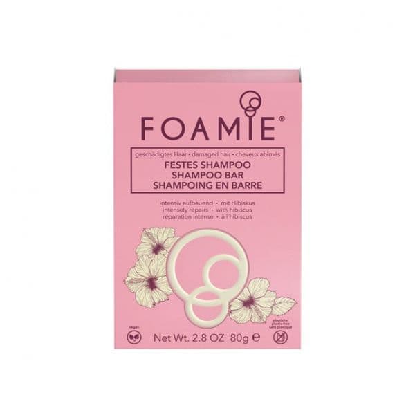 Foamie Hibiskiss Shampoo Sólido Orgânico Cabelo Danificado 80g
