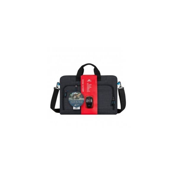 Rivacase 8058 Black Laptop Bag 17.3 + Wireless Mouse 8058 Black+mouse