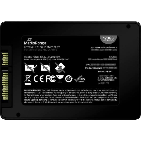 SSD MediaRange 120GB 2.5" - MR1001