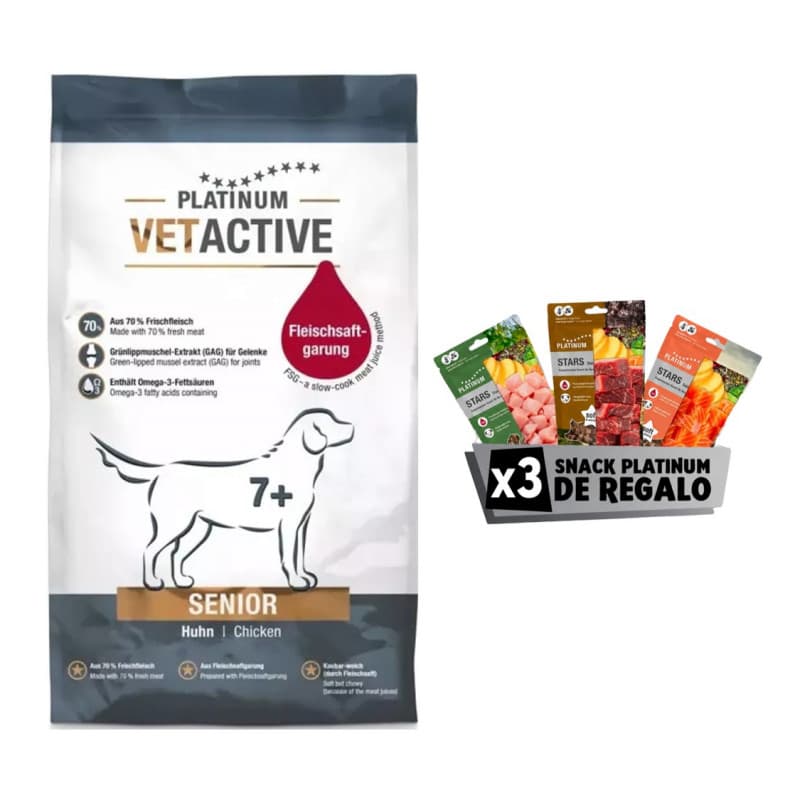 Platinum Vetactive de pollo para perros Senior