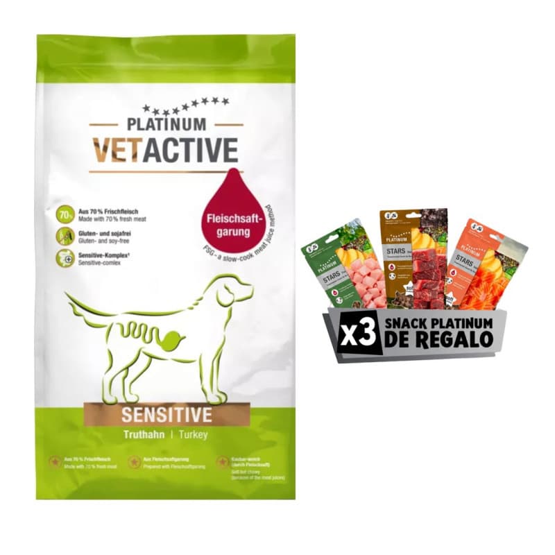 Platinum Vetactive Sensitive Pavo para Perros