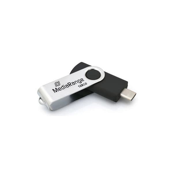 MediaRange 128GB MR1954 USB 3.2 Type-C Preto