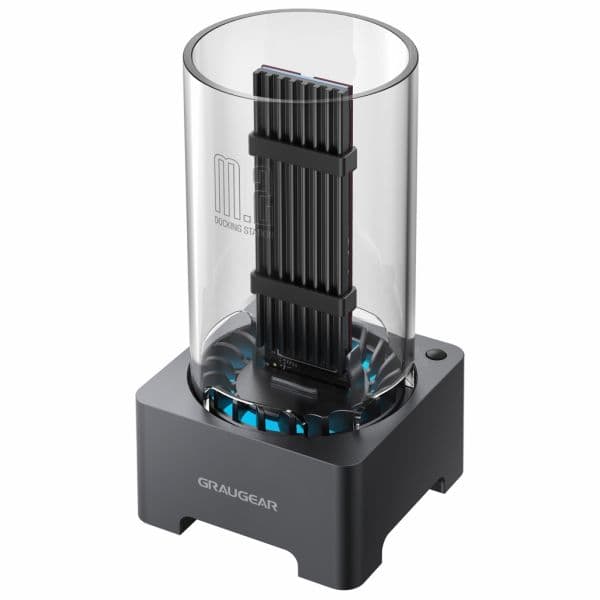GrauGear G-M2DK-AC-10G Estação de Ancoragem para M.2 NVMe/NGFF SSD, USB 3.2 Gen 2 Type-C, Black