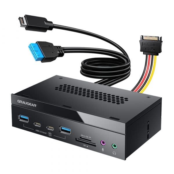 GrauGear G-MP03CR-AU Painel Frontal Múltiplo USB 10000 Mbit/s