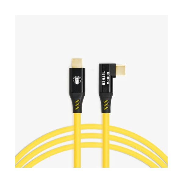 Cobra Tether Cabo Curvo USB-C/USB-C 10m Amarelo