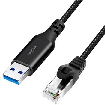 Cabo Usb3.0 A/m Rj45 1 Gbps 1 Metro Preto