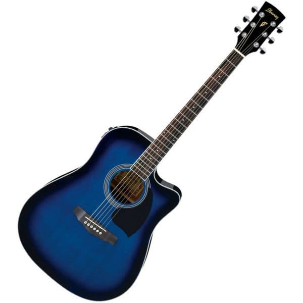 Ibanez PF15ECE Transparent Blue Sunburst High Gloss