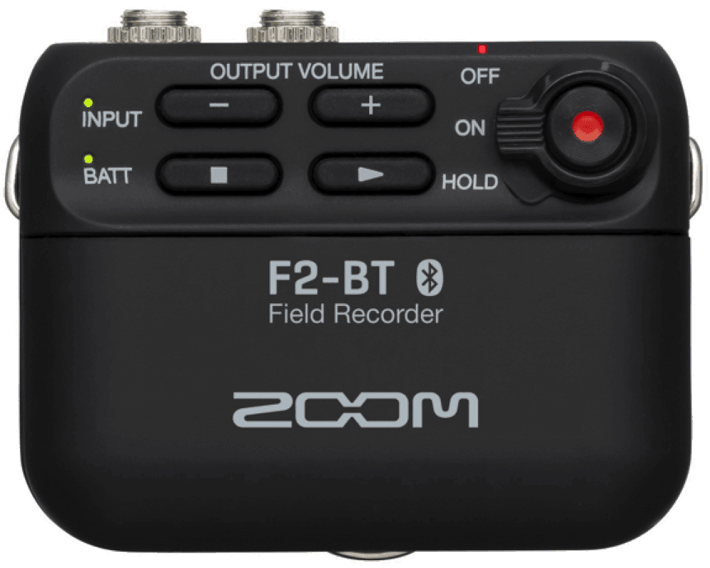 Zoom Gravador F2 Bluetooth 32bits Black + Microfone Lavalier