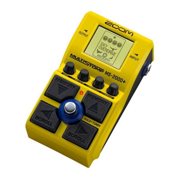 Zoom Pedaleira Multiefeitos MS-200D+ para Guitarra e Baixo com 200 Drives e Distorções