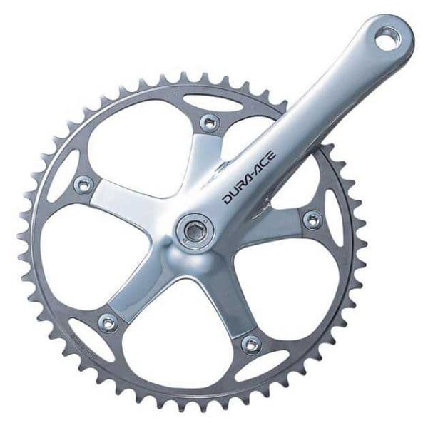 Shimano Pedaleiro Dura-Ace FC-7710 Track 165 Silver