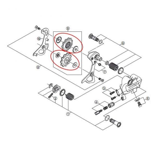 Shimano Bearing Pulleys Rd-7900 Dura Ace
