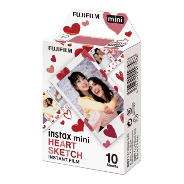 Fuji 10 Peliculas a Cores c/ Corações Instax Mini Glossy