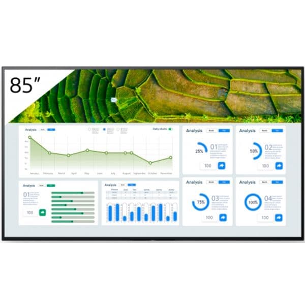 Monitor Sony Bravia Profissional IPS 85" UHD 4K 440CD 247 FW - FW-85BZ30L