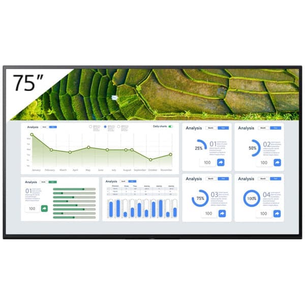 Sony FW-75BZ30L ecrã de sinalização Plasma digital 190,5 cm (75") LCD Wi-Fi 440 cd/m² 4K Ultra HD Preto Android 24/7