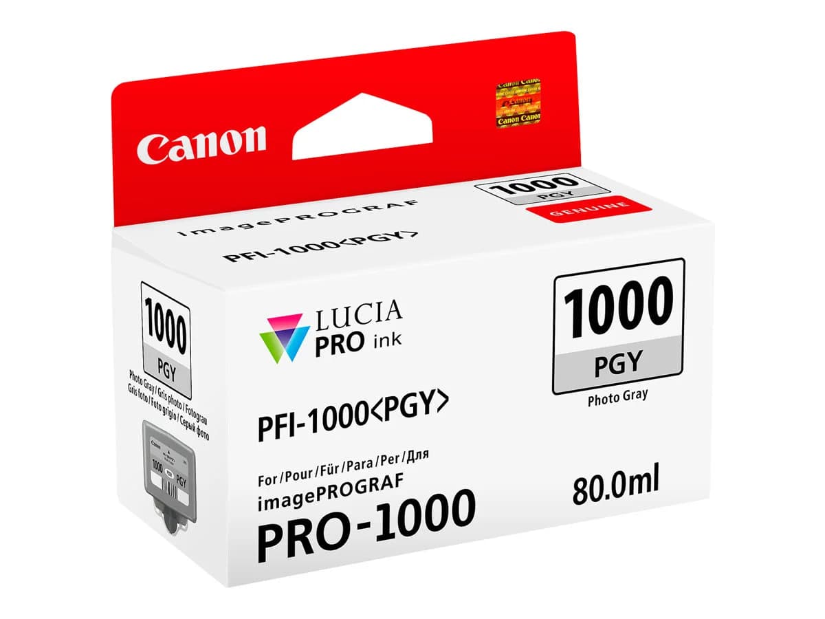 Canon PFI1000 Gris Photo Cartucho de Tinta Original – PFI1000PGY/0553C001