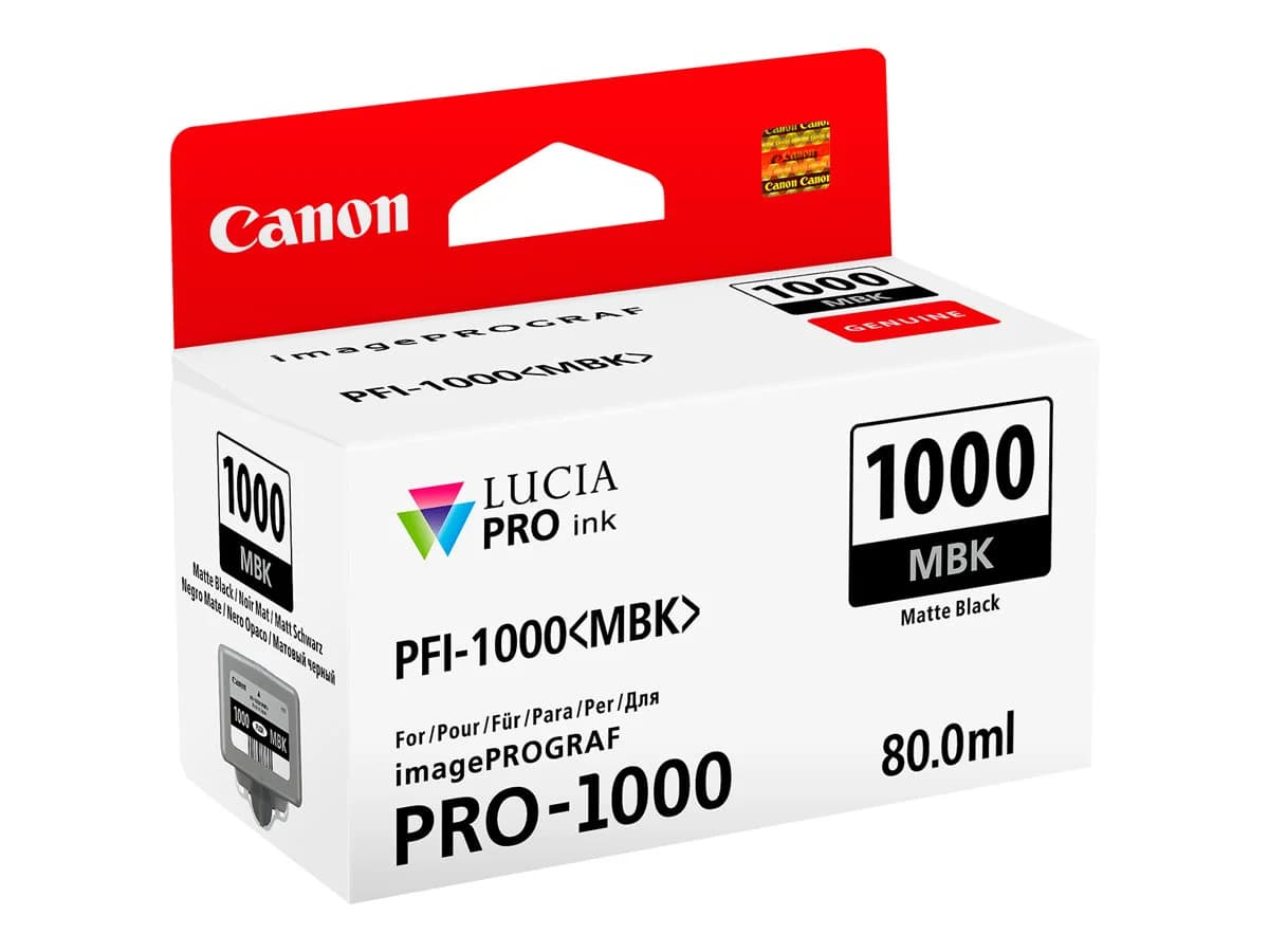 Tinteiro Canon PFI-1000MBK Matte Black - 0545C001AA