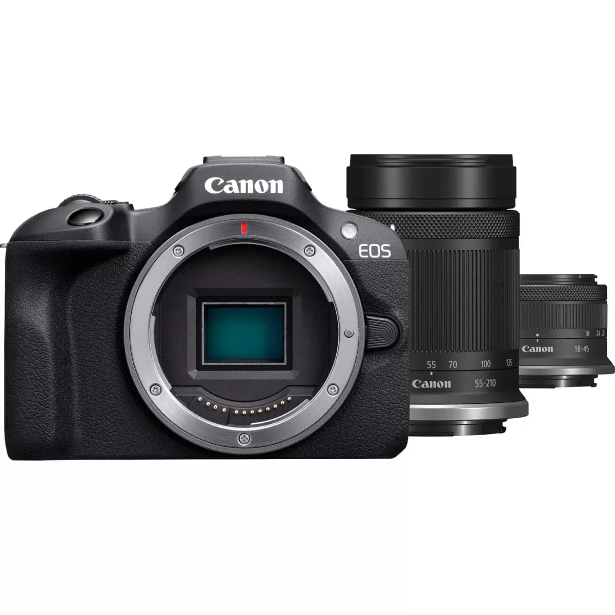 Canon Eos R100 + 18-45mm f/4.5-6.3 + 55-210mm f/5-7.1