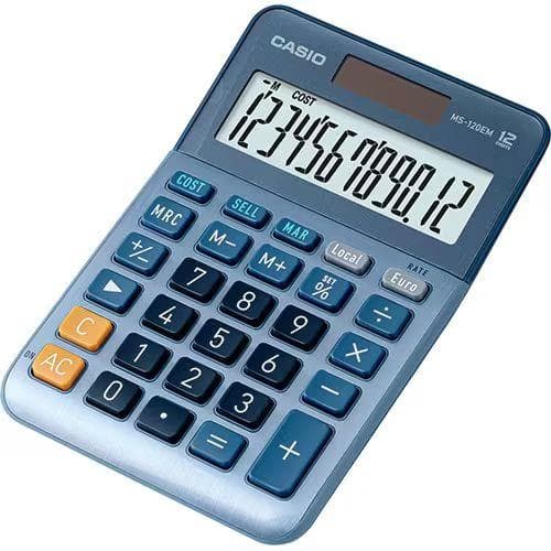 Calculadora Casio de Secretaria MS120EMWEP Azul