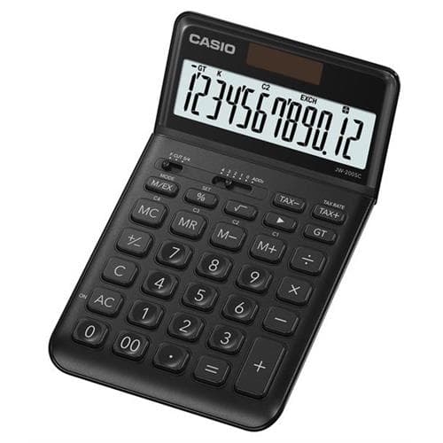CALCULADORA CASIO SECRETAR-JW200SCBK( PRETO - VISOR DE 12 DÍGITO