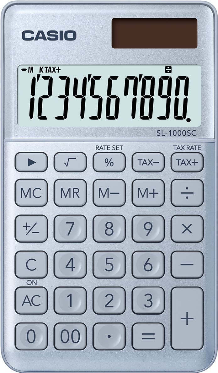 CALCULADORA CASIO SL-1000SC AZUL CELESTE