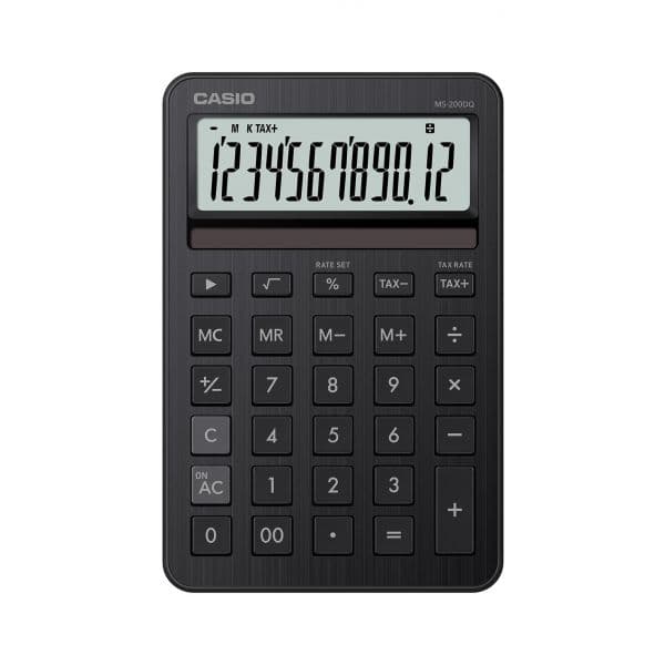 Calculadora Casio Escritório MS-200DQ-BK Black
