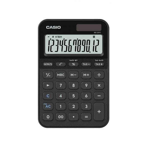 Calculadora Casio Escritório MS-20YC-BK Preto
