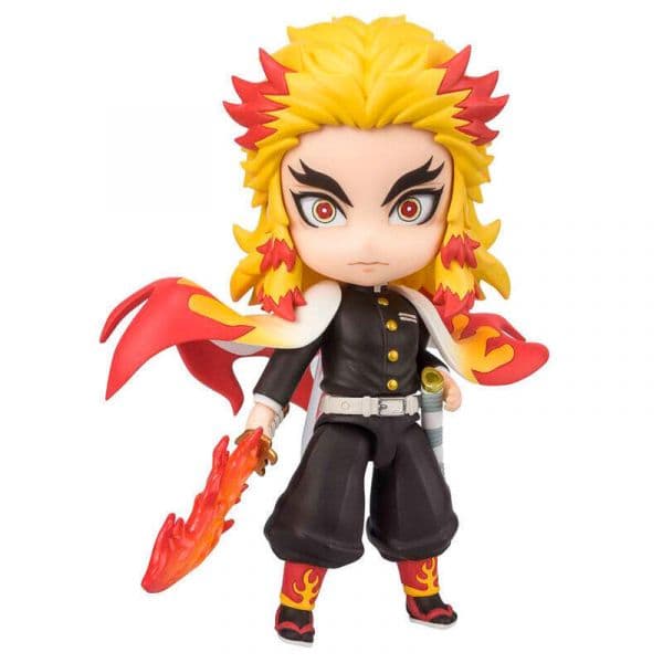 Tamashii Nations Figuarts Mini Kyojuro Rengoku Flame Breathing Demon Slayer Kimetsu No Yaiba 9 Cm