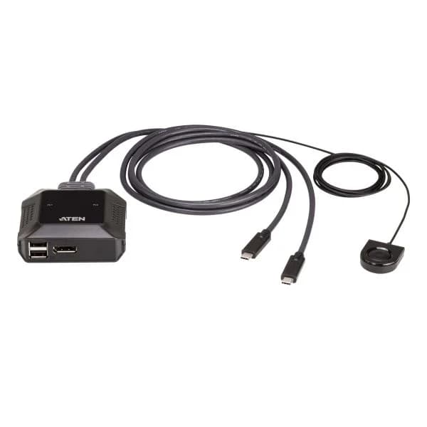 Aten US3312-AT KVM Switch DisplayPort 4K USB-C de 2 Portas com Seletor Remoto