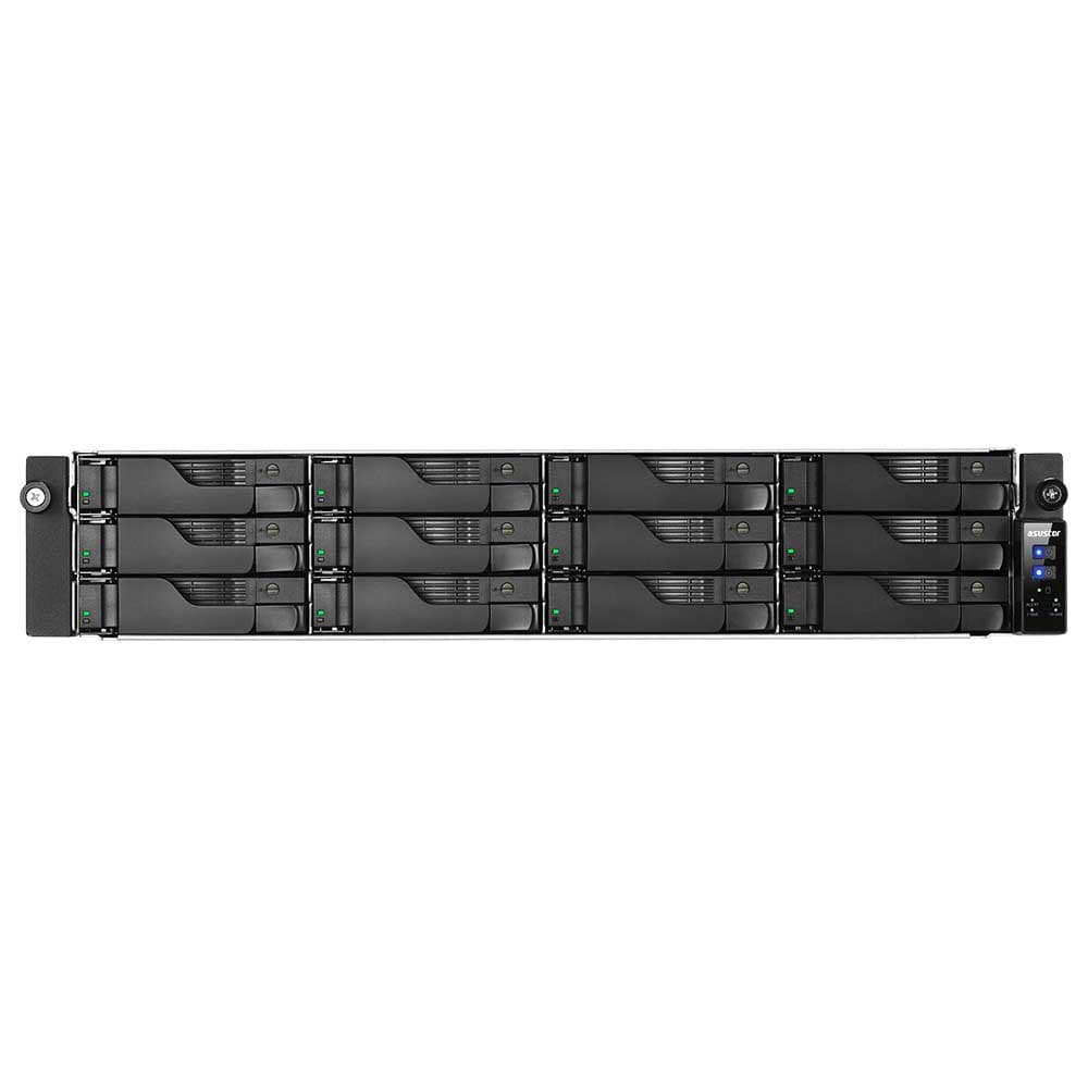Asustor Servidor NAS AS7112RDX Rail Kit 2U Rack 12-Bay E-2224 (preto) - AS7112RDX+RAIL