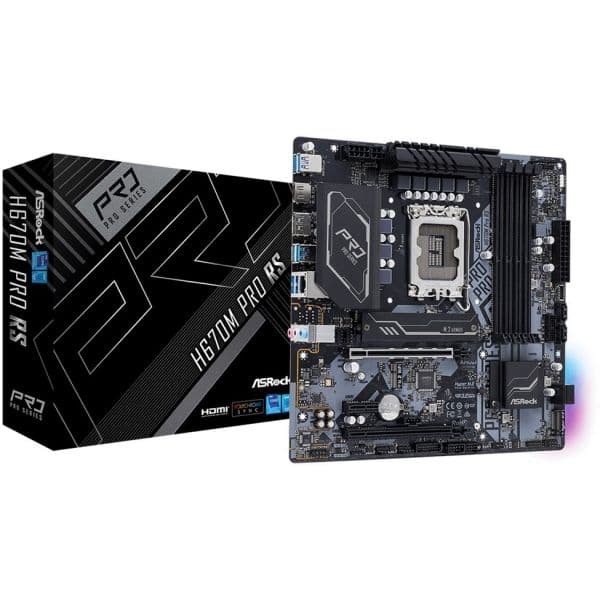 Motherboard AsRock H670M Pro RS Micro-ATX DDR4 LGA 1700 - 90-MXBHK0-A0UAYZ