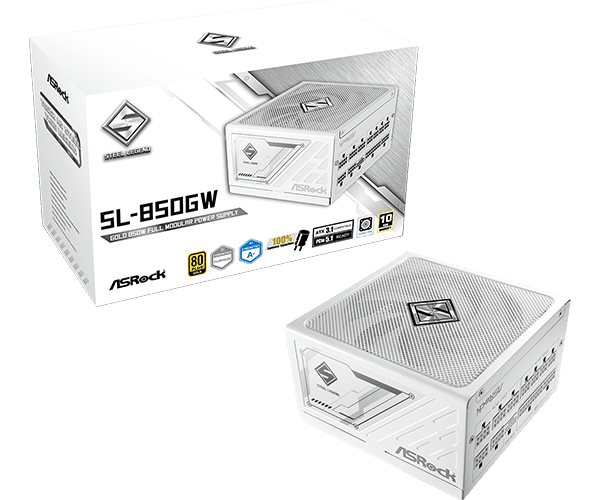 AsRock Steel Legend 850W 80 Plus Gold Modular Branca