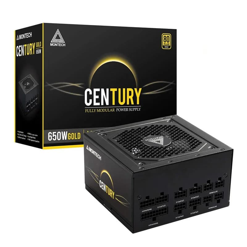 Fonte de Alimentação Modular Montech Century 650 80 PLUS Gold - CENTURY-650-M-GOLD